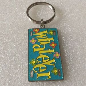 Enamel whatever keychain